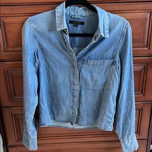 All Saints Light Blue Denim Shirt